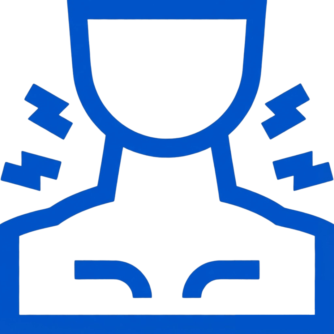 Simbolo grafico del tratto cervicale per indicare il sollievo dal dolore al collo.